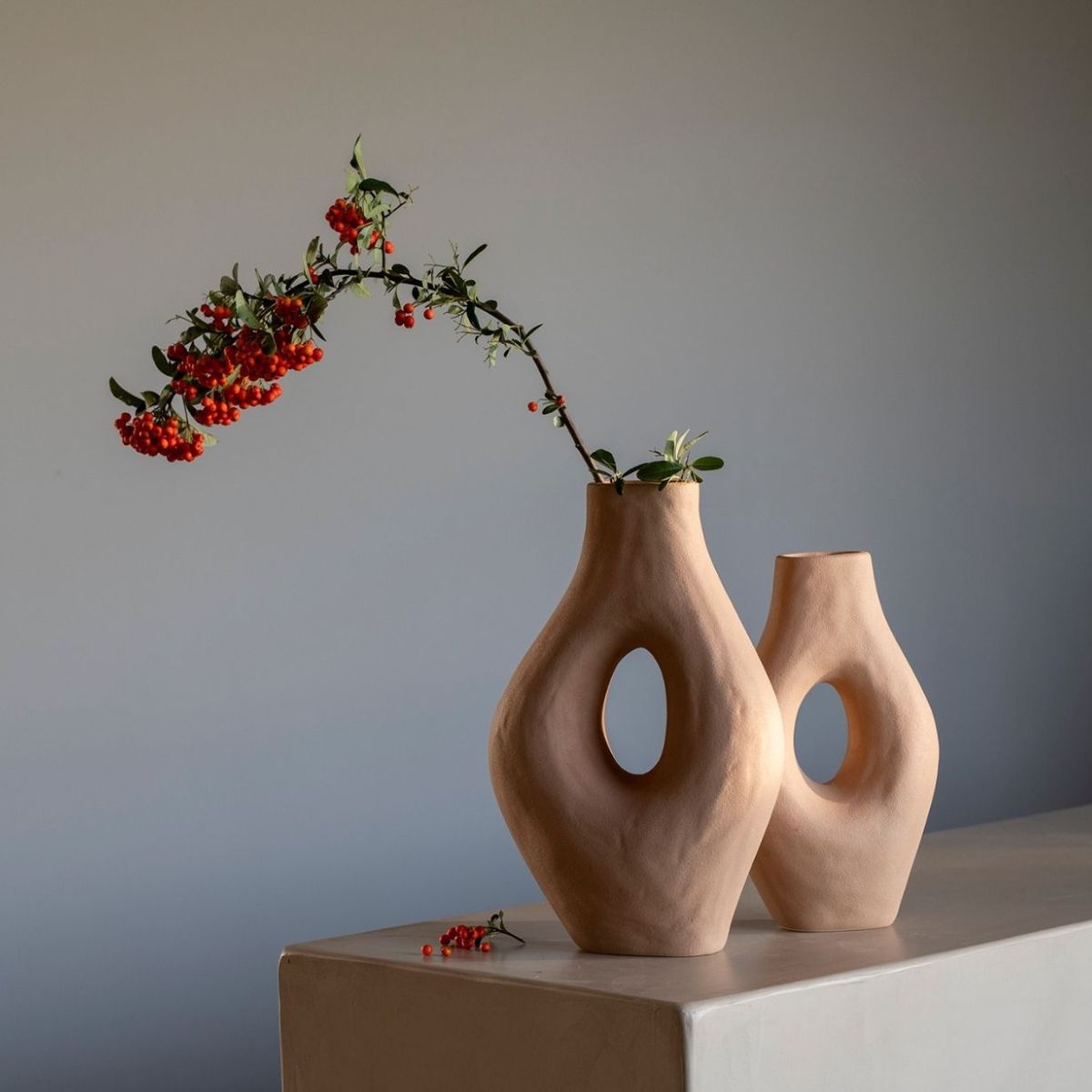 andrea-house-duala-vase-keramik-terrakotta-gro image 1