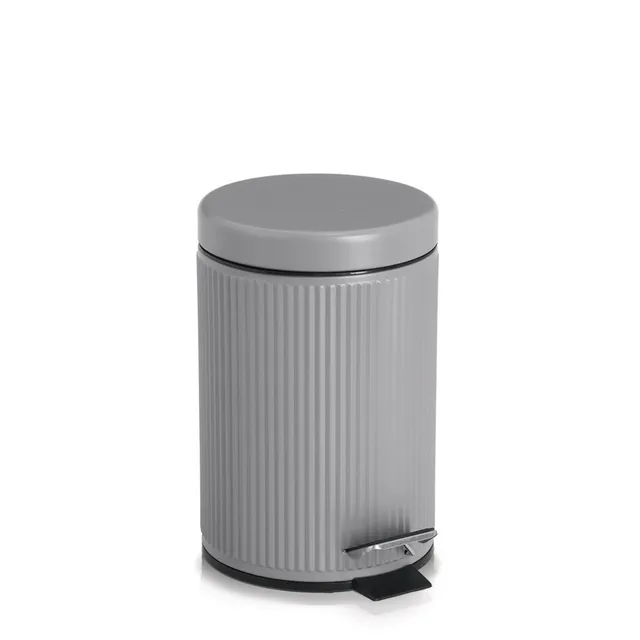 zeller-present-bad-kosmetikeimer-grau-3-liter-metall image 1