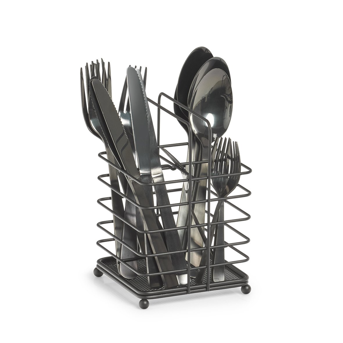 zeller-present-home-living-utensilienhalter-metall-schwarz-industrial image 2