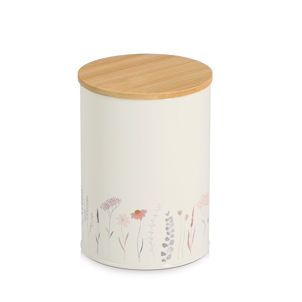 zeller-present-k-che-vorratsdose-flowers-1400-ml-bambusdeckel image 1