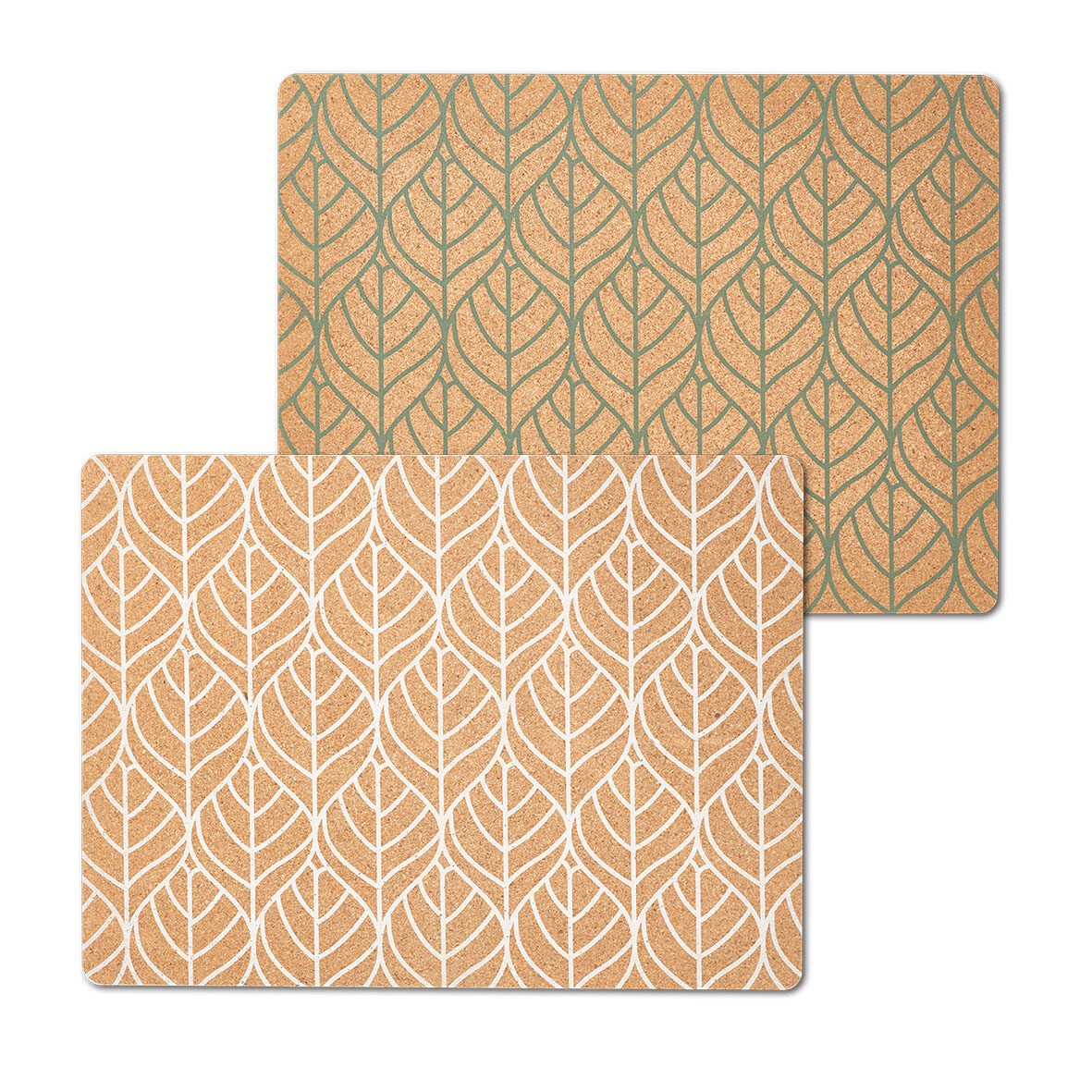 zeller-present-table-platzset-graphic-leave-kork-wei image 3