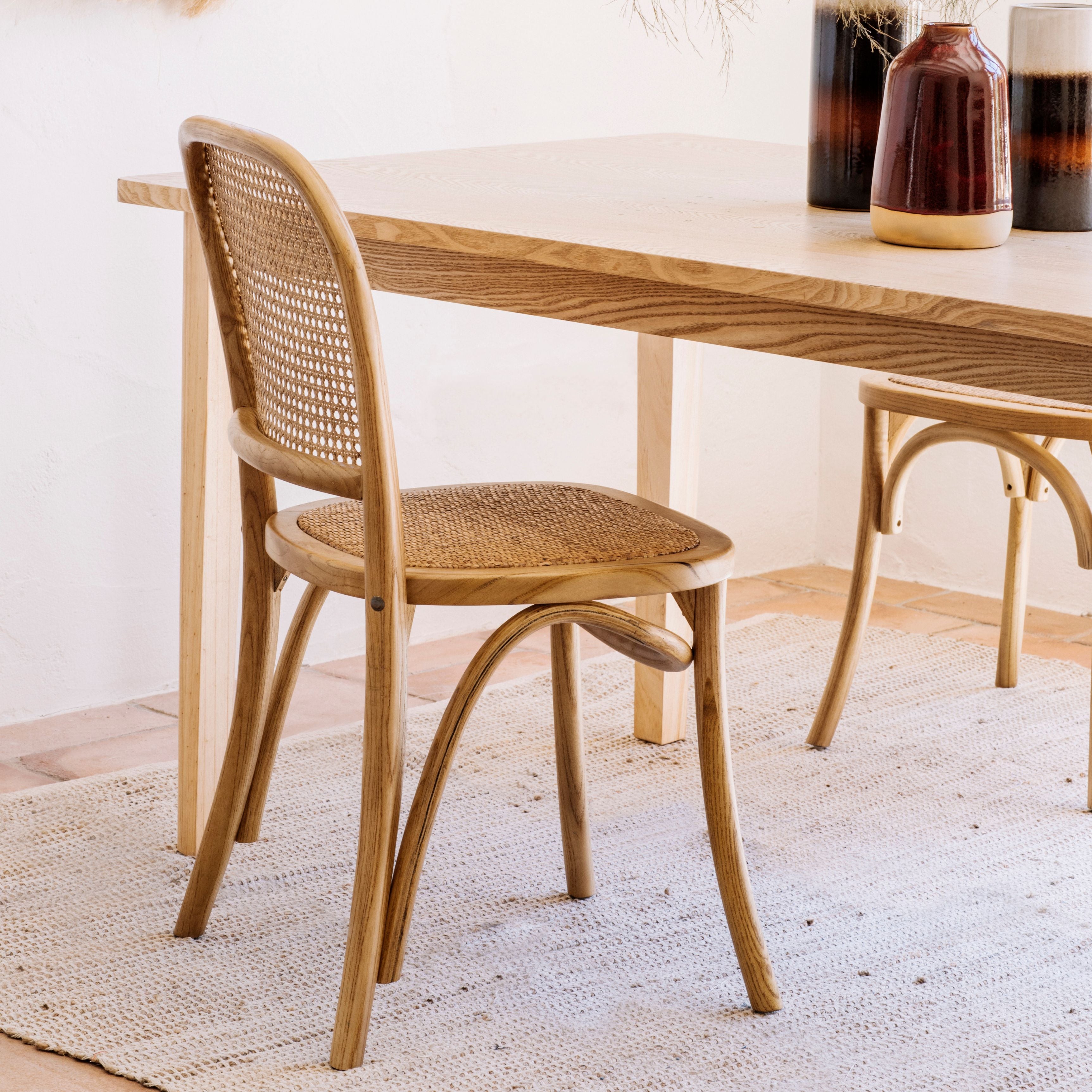 andrea-house-mueble-esszimmerstuhl-vintage-braun-holz-rattan image 2