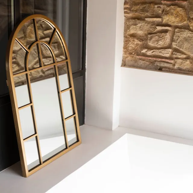 andrea-house-vintage-fenster-spiegel-gold-metall-bad image 1