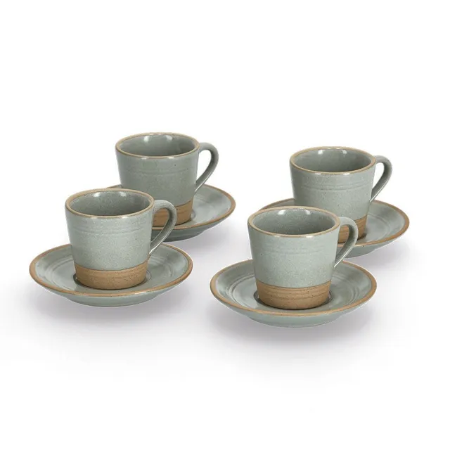 zeller-k-che-espresso-set-8-tlg-60-ml-steingut-mint image 1