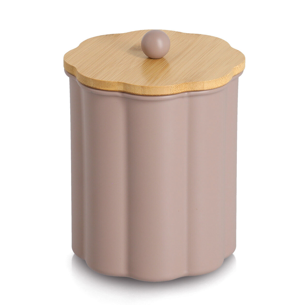 zeller-k-che-vorratsdose-1000ml-bambusdeckel-taupe image 1