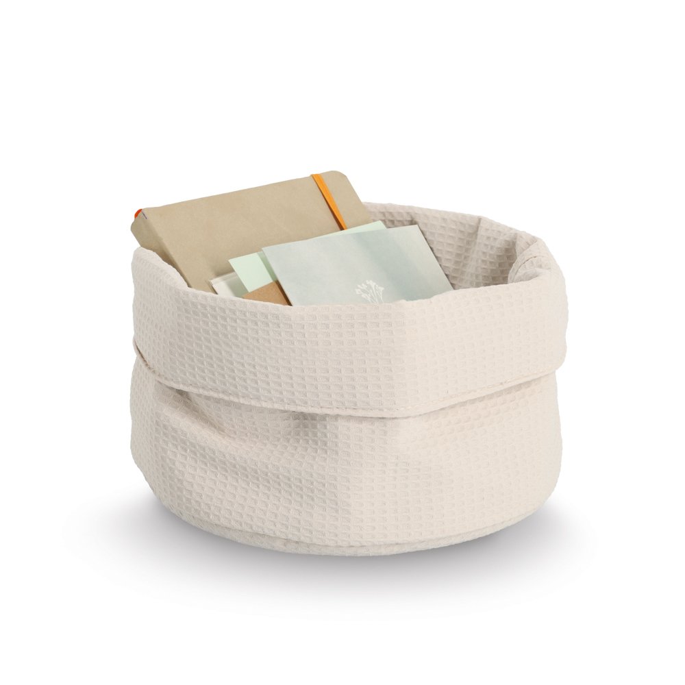 zeller-present-aufbewahrungskorb-waffelpiqu-polyester-creme image 2