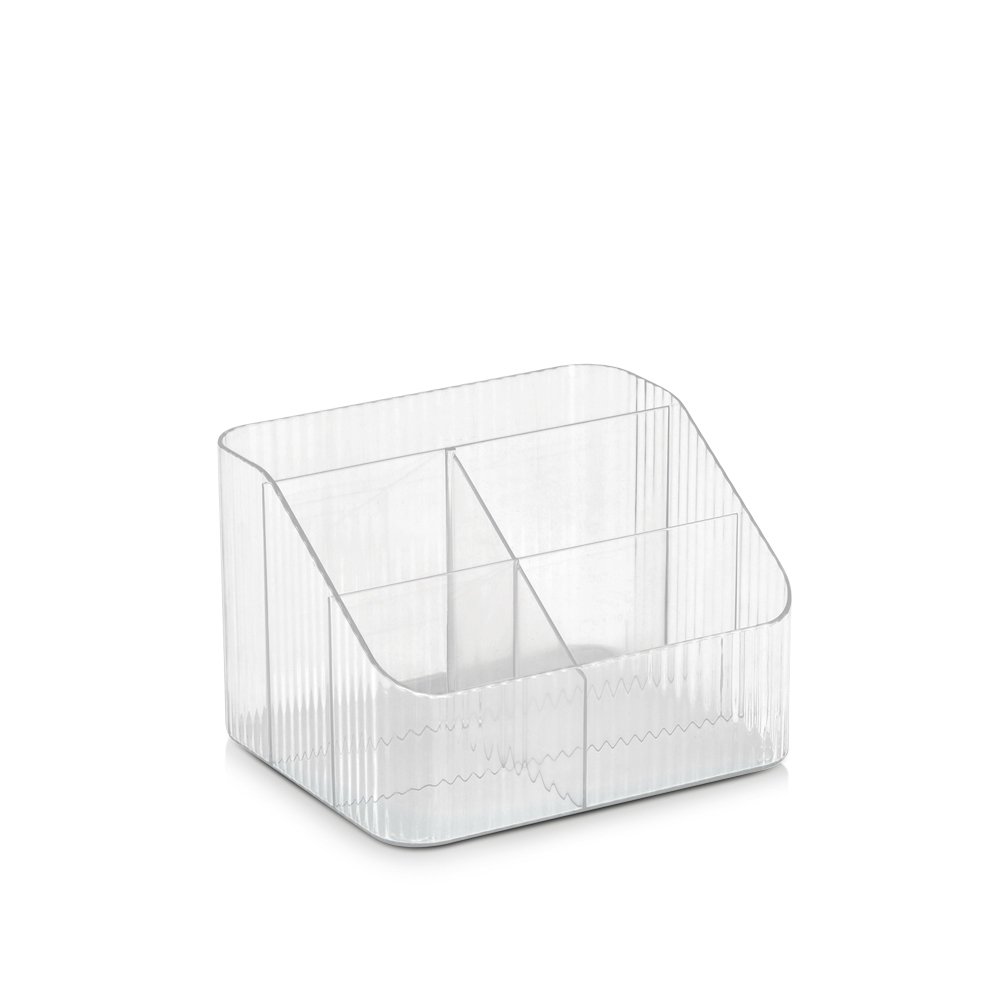zeller-present-home-living-utensilien-organizer-5-f-cher-kunststoff-klar image 1