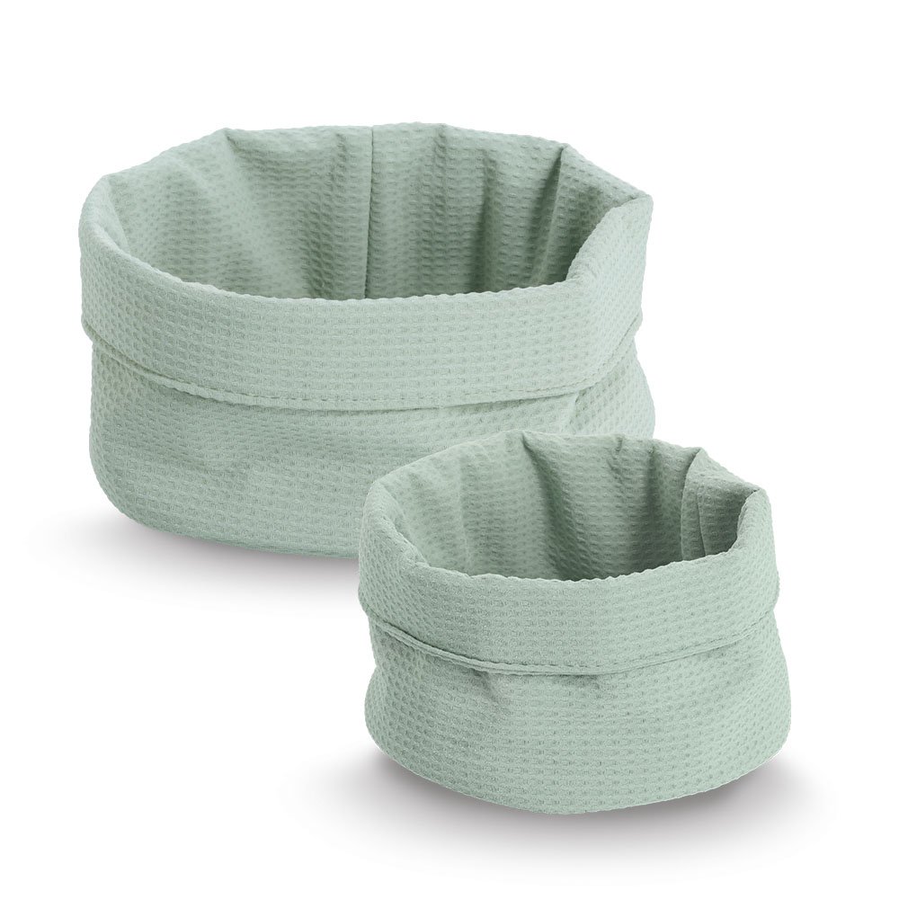 zeller-present-home-living-aufbewahrungskorb-waffelpiqu-mint image 4
