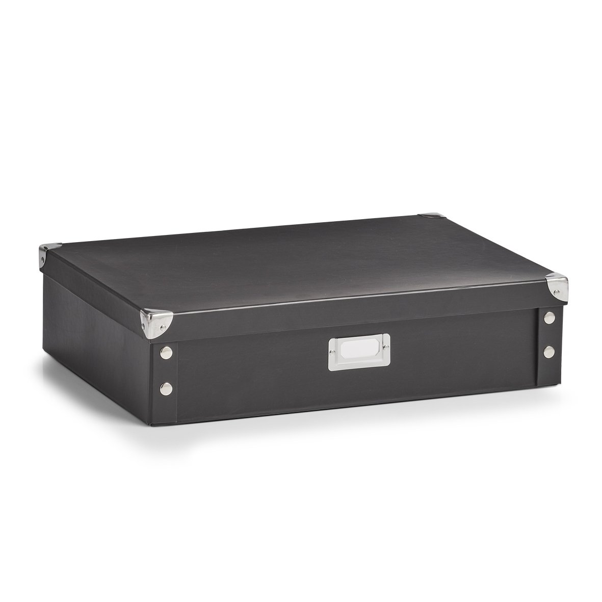 zeller-present-krawatten-g-rtelbox-pappe-ordnungsbox-schwarz-12-f-cher image 1