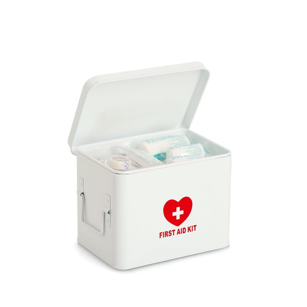 zeller-present-home-medizinbox-metall-wei-first-aid-2-ebenen image 4