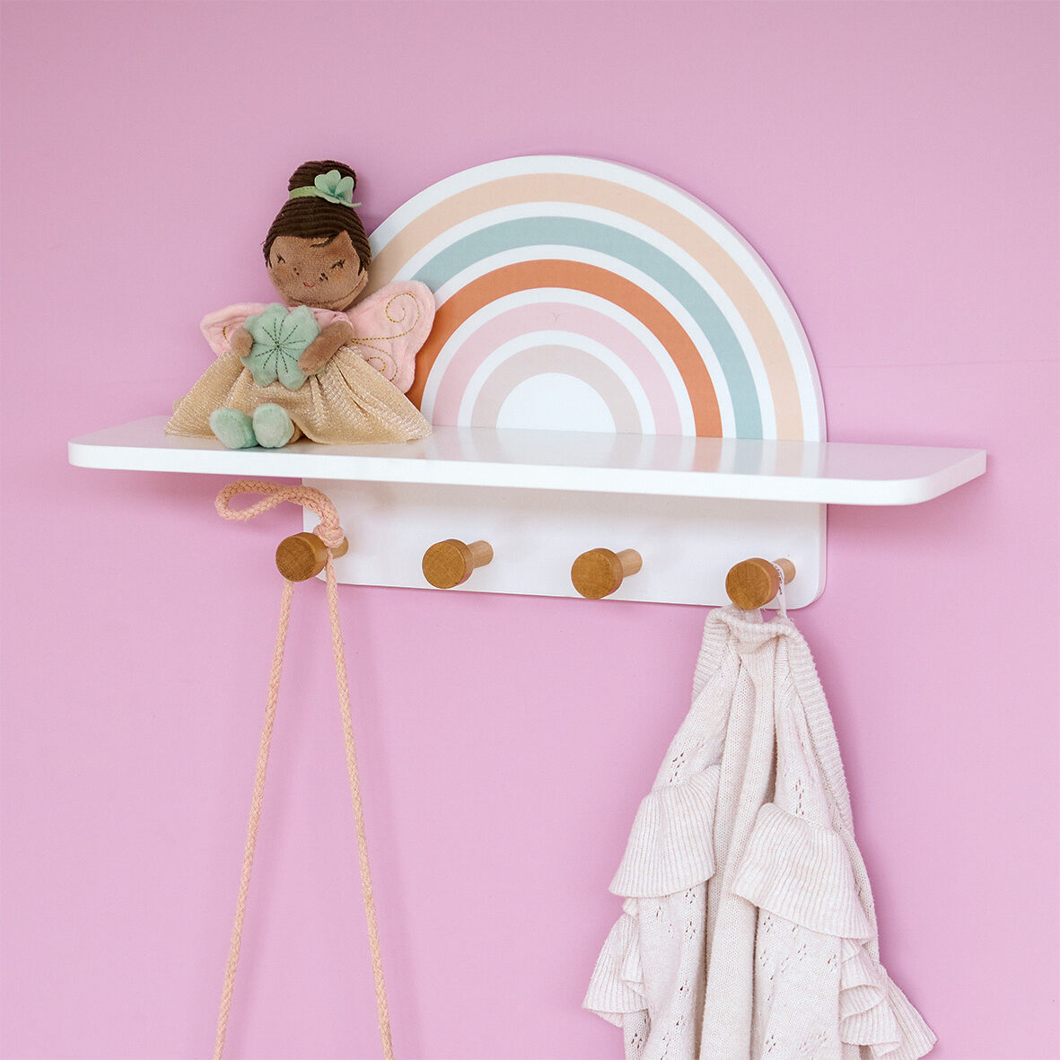 zeller-present-kids-wandgarderobe-rainbow-mdf-kiefer image 4