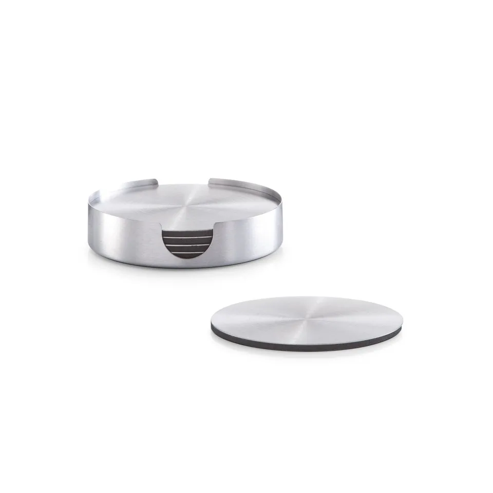 zeller-present-table-glasuntersetzer-set-7-tlg-edelstahl image 1