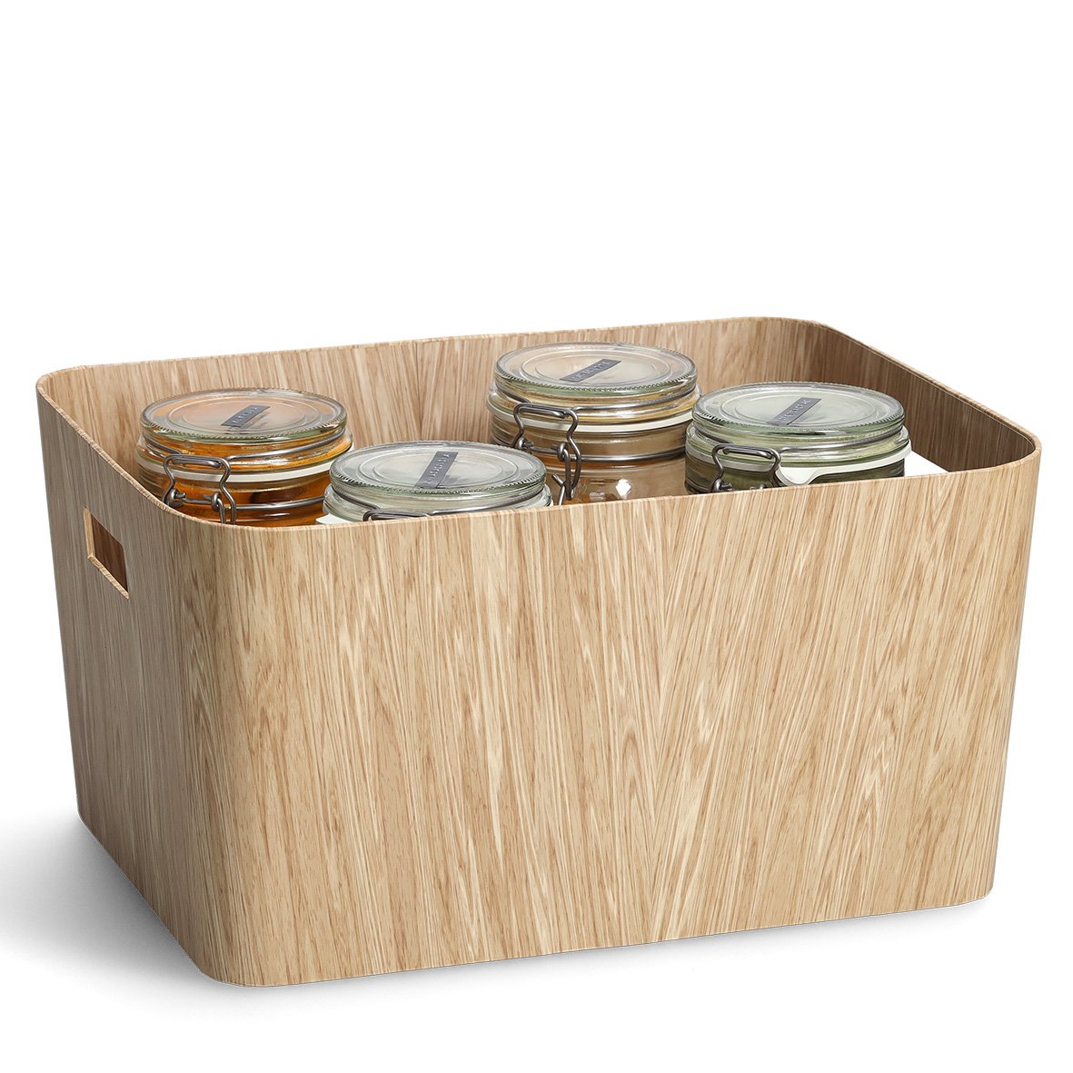 zeller-present-home-aufbewahrungsbox-holz-pappe-decken-box image 2