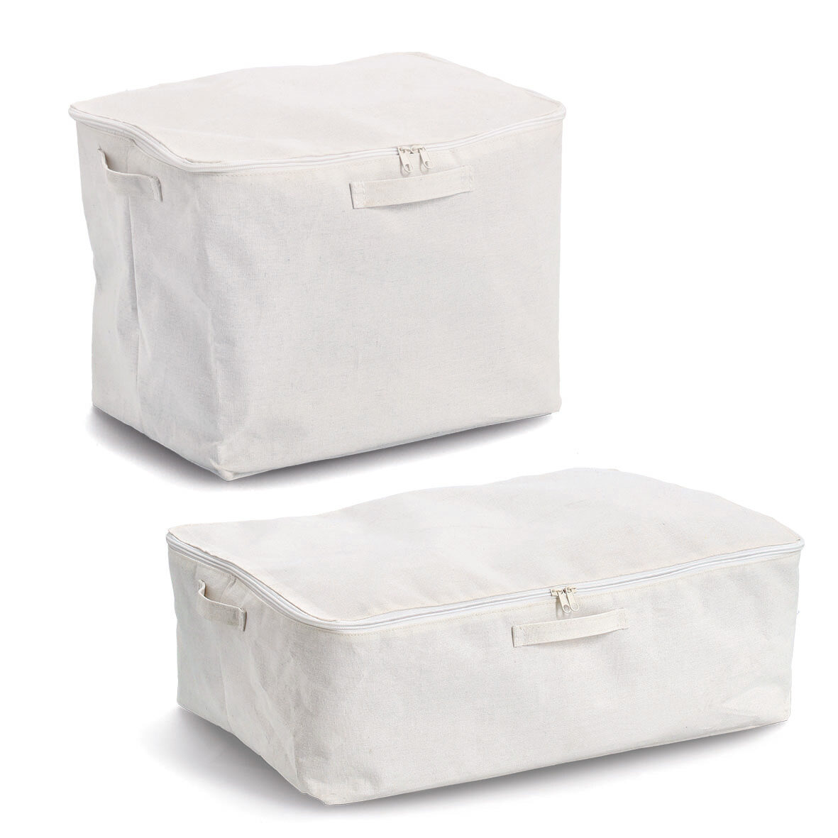zeller-present-aufbewahrungsbox-polyester-creme-mit-rei-verschluss image 2