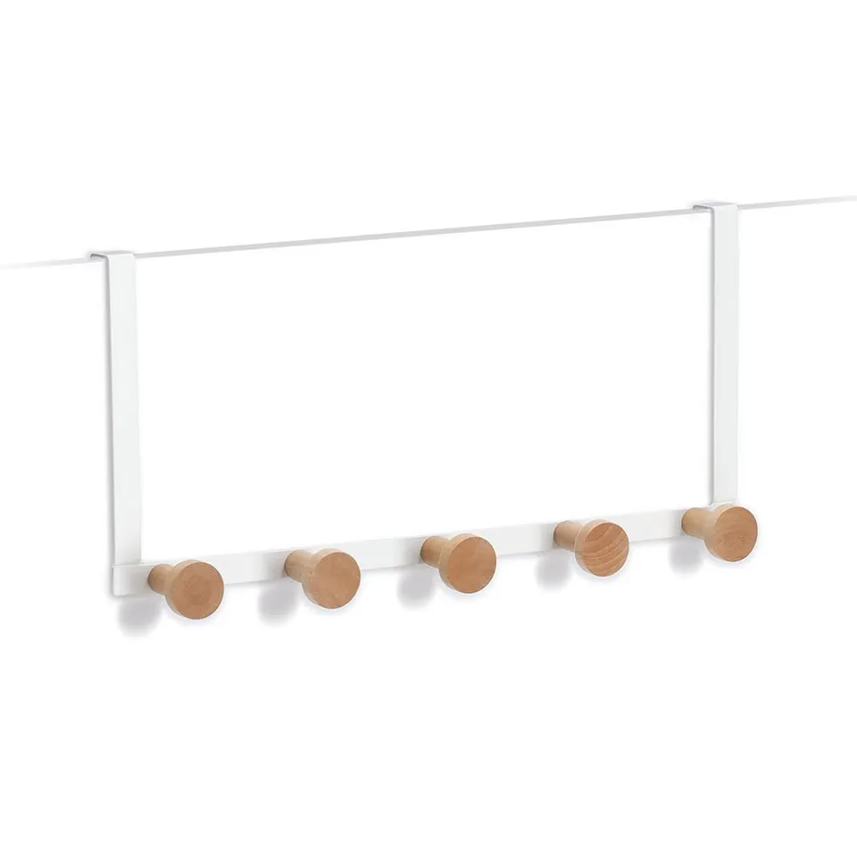 zeller-present-home-living-t-rh-nger-5-haken-wei-holz image 1