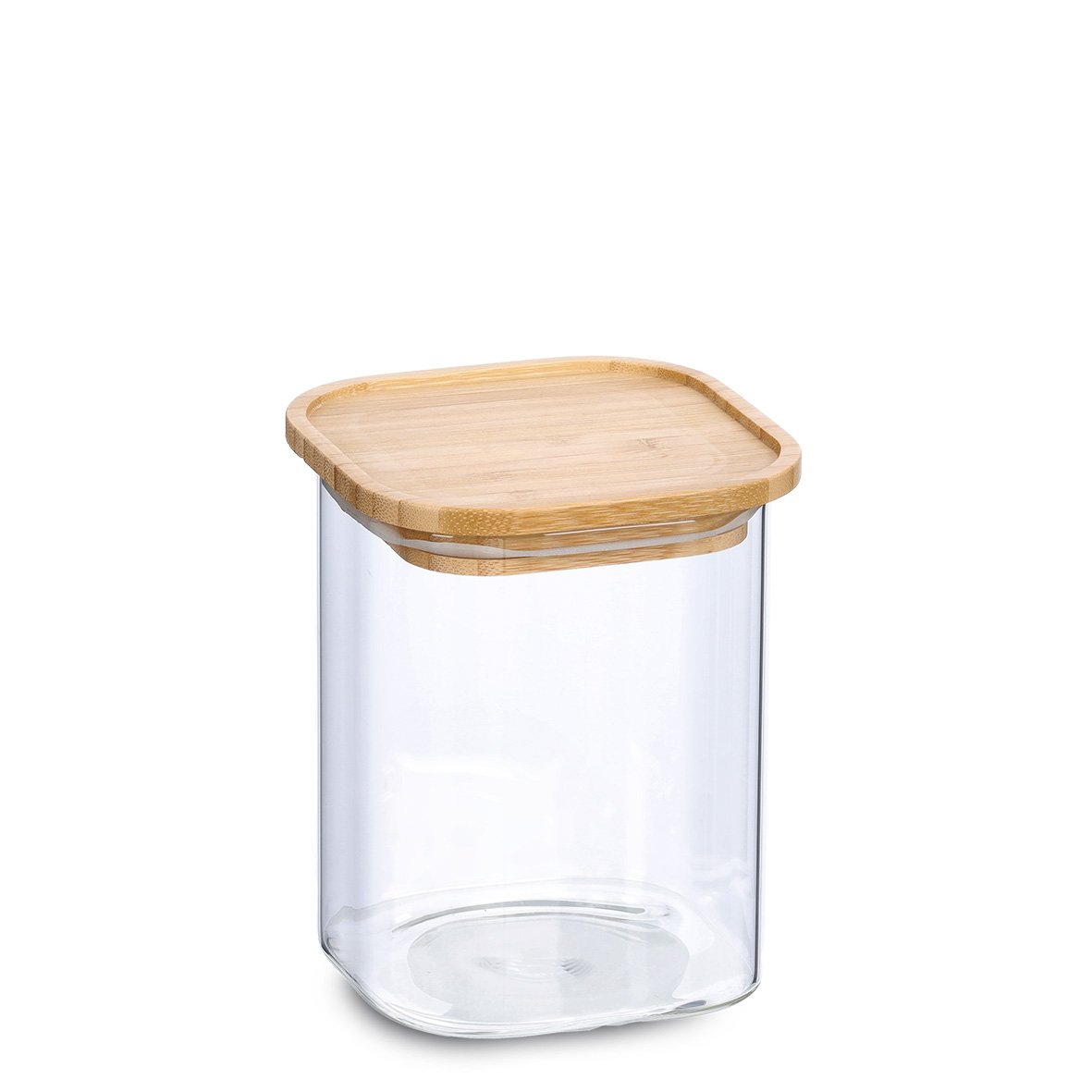 zeller-present-k-che-vorratsglas-bambusdeckel-900-ml-stapelbar image 1