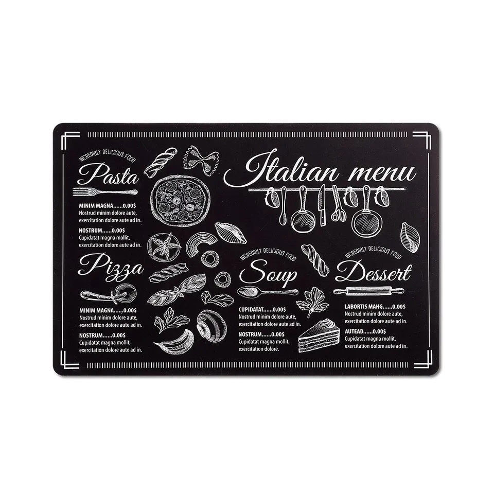 zeller-present-table-platzset-italian-menu-schwarz image 1