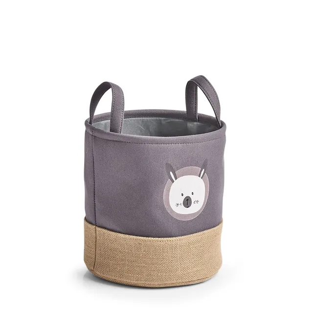 zeller-present-kids-aufbewahrungskorb-hase-grau-stoffkorb image 1