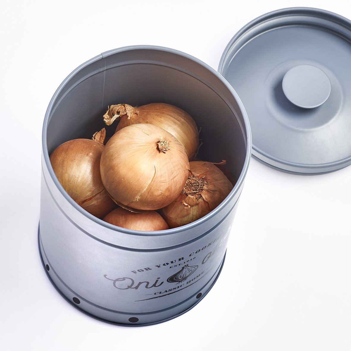 zeller-present-k-che-vorratsdose-zwiebel-metall-grau-bel-ftet image 3