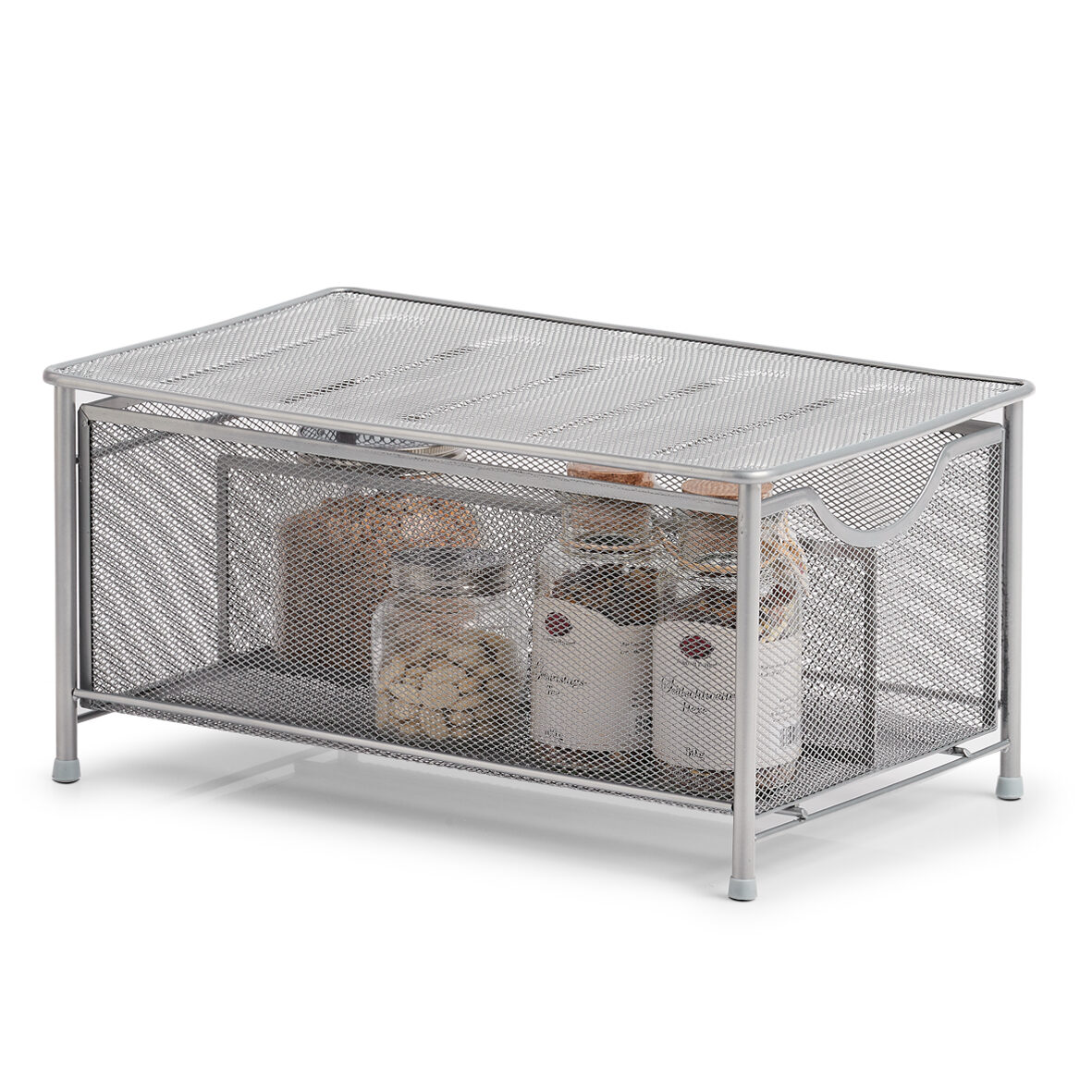 zeller-present-home-universalregal-mesh-metall-silber-organizer image 4