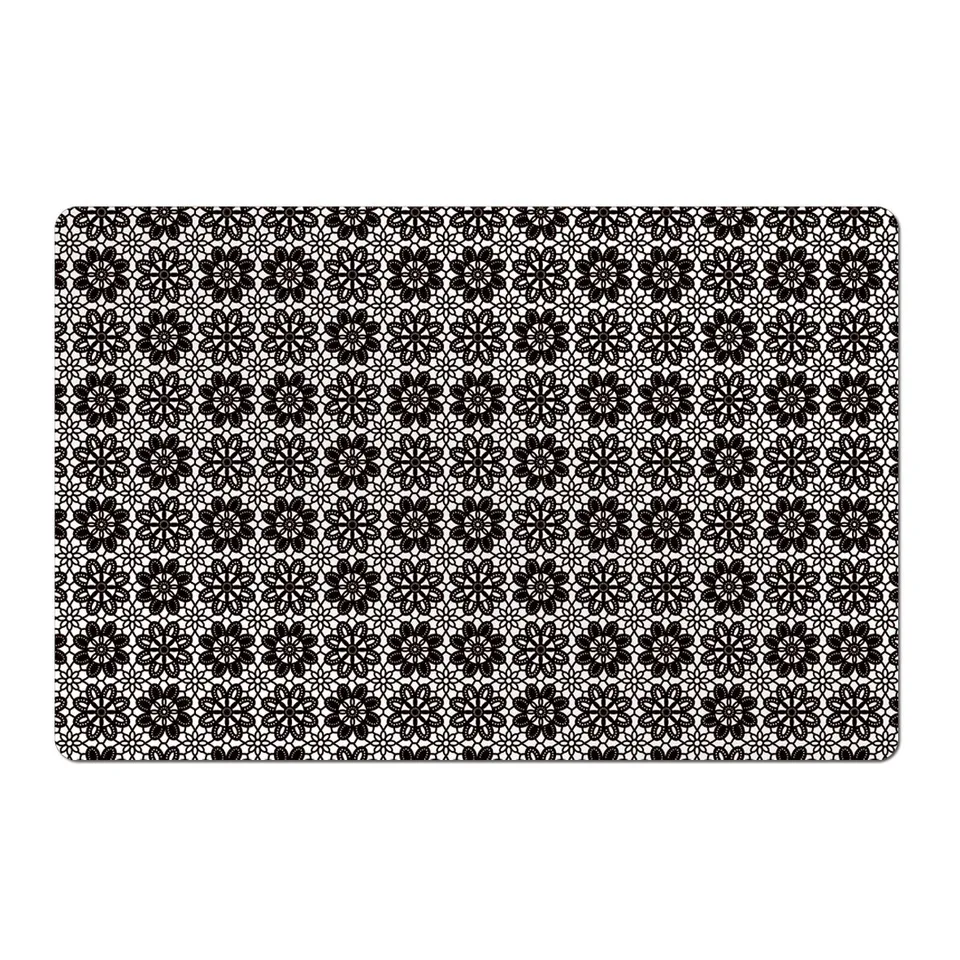 zeller-present-flowers-platzset-schwarz-tischset-kunststoff image 1