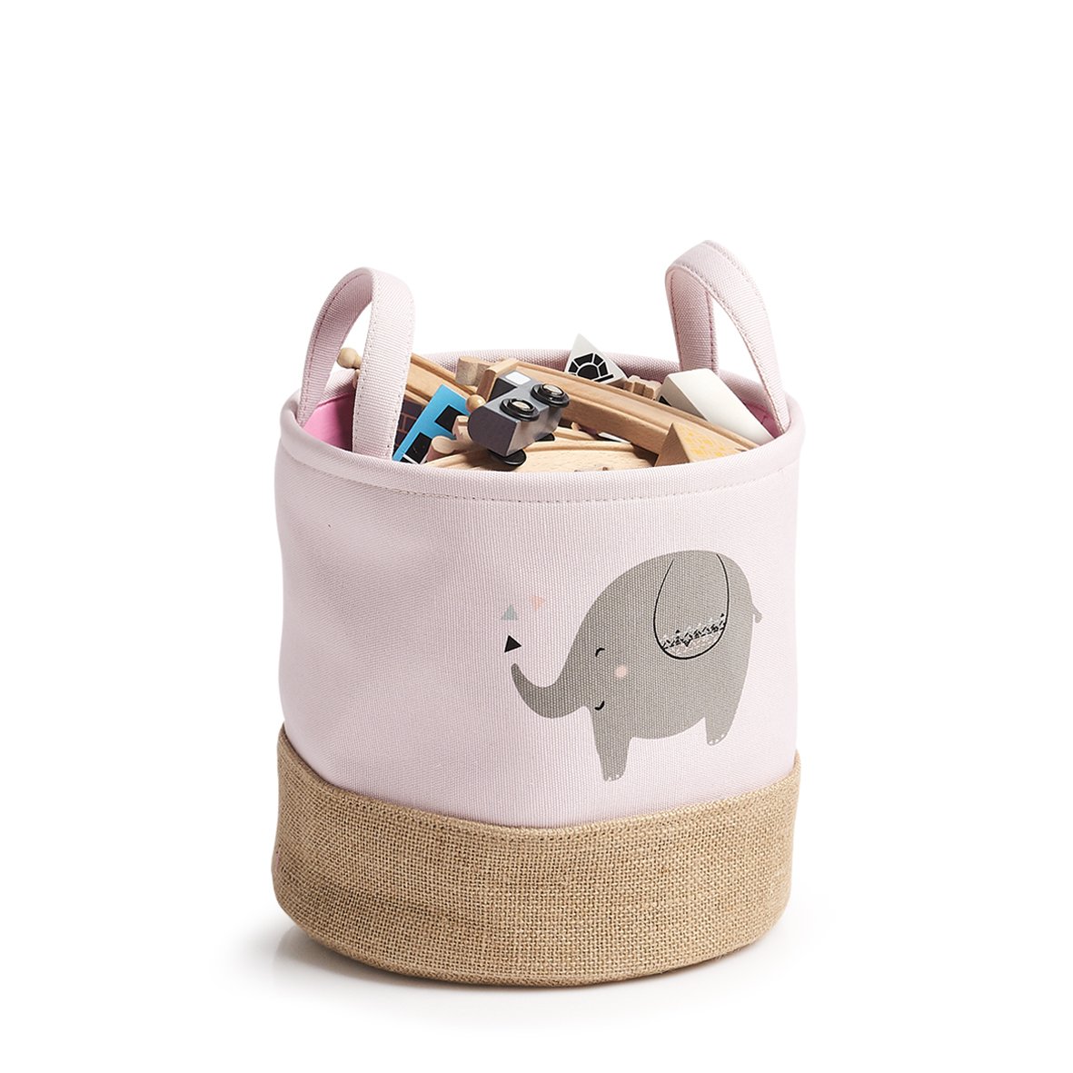 zeller-present-home-living-aufbewahrungskorb-elefant-rosa image 2