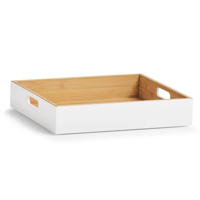 zeller-present-home-aufbewahrungskiste-bambus-wei-flach image 1