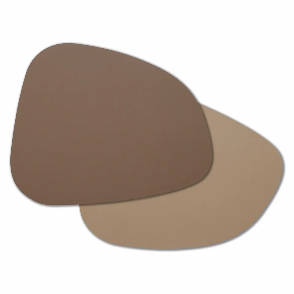 zeller-present-table-platzset-2-tone-kunstleder-beige-braun image 1