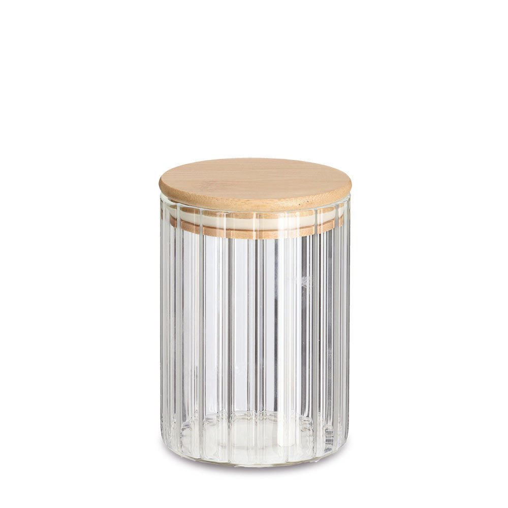zeller-present-k-che-vorratsglas-rillen-bambusdeckel-610-ml image 1