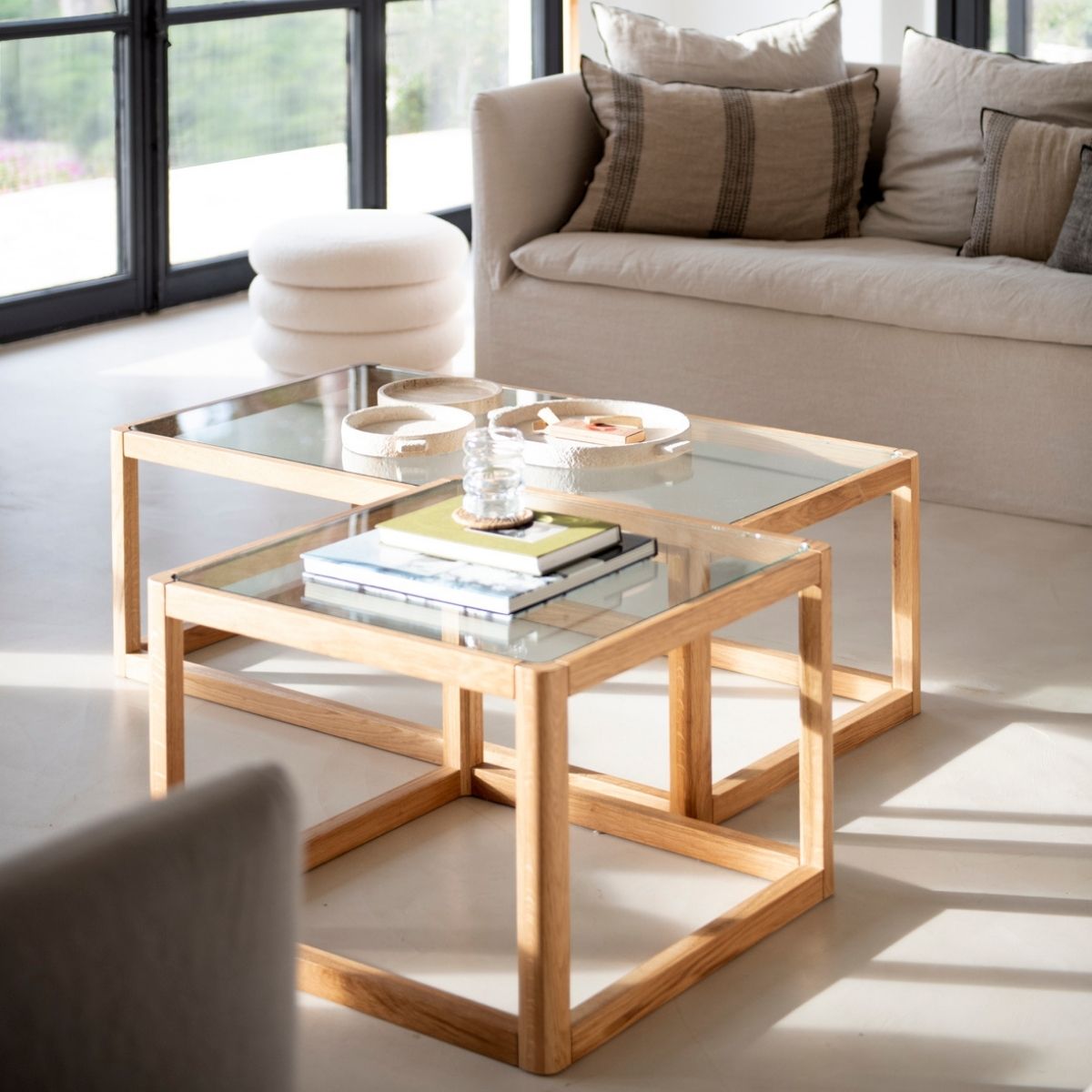 andrea-house-mueble-beistelltisch-glas-holz-wohnzimmer image 1