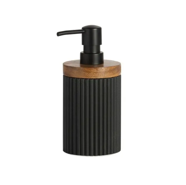 andrea-house-ba-o-seifenspender-schwarz-holz-resin image 1