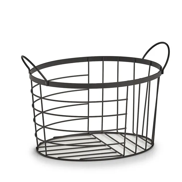 zeller-home-aufbewahrungskorb-metall-schwarz-industrial image 1