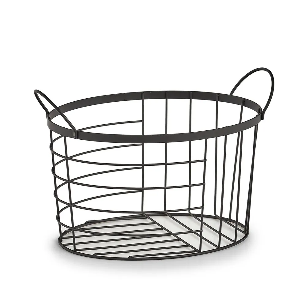zeller-home-aufbewahrungskorb-metall-schwarz-industrial image 1