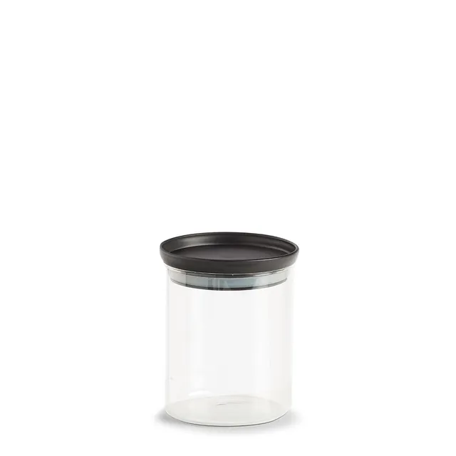 zeller-present-k-che-vorratsglas-650-ml-mit-deckel-schwarz image 1