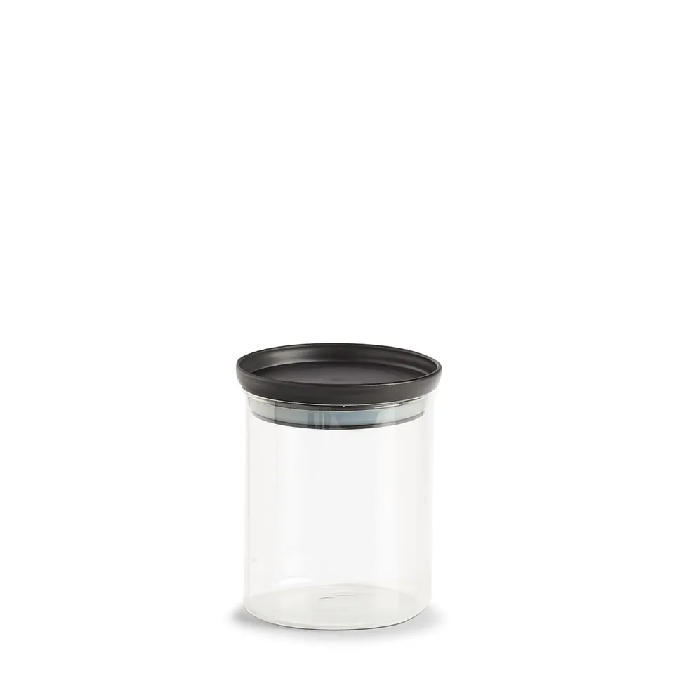 zeller-present-k-che-vorratsglas-650-ml-mit-deckel-schwarz image 1