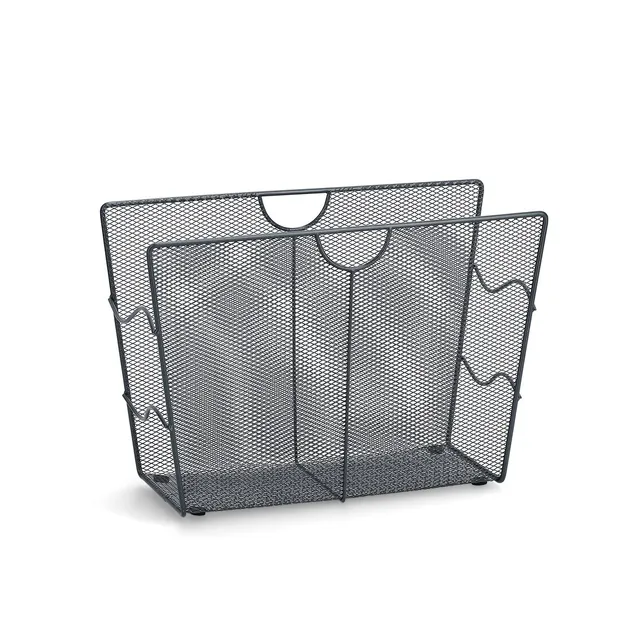 zeller-present-home-living-zeitungsst-nder-mesh-anthrazit-drahtmetall image 1