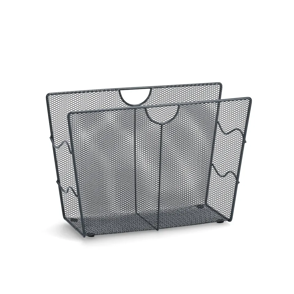 zeller-present-home-living-zeitungsst-nder-mesh-anthrazit-drahtmetall image 1