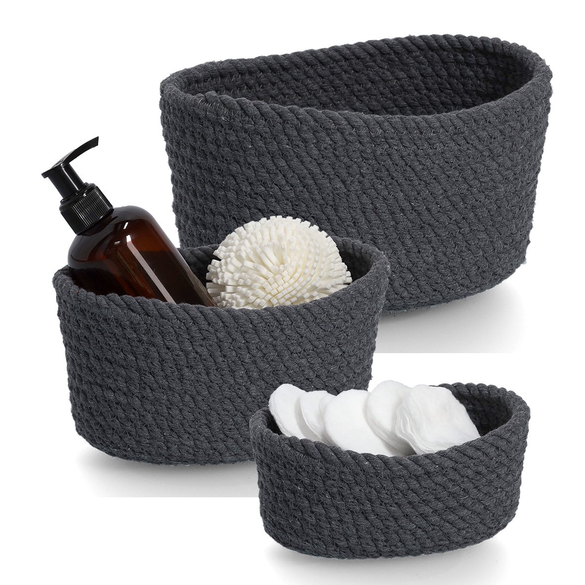 zeller-present-home-living-aufbewahrungskorb-set-baumwolle-3-tlg image 2