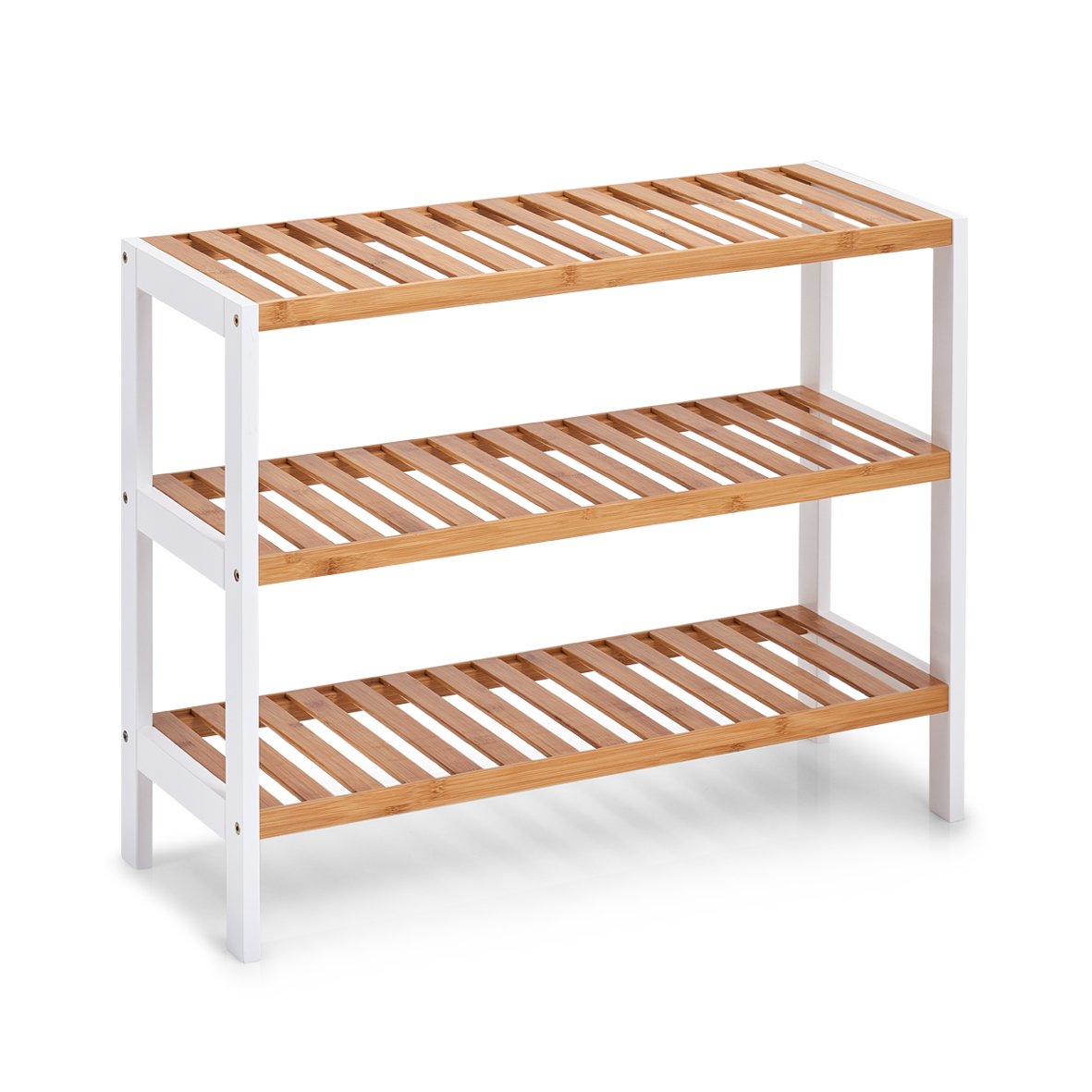 zeller-present-home-schuhregal-3-ablagen-bambus-mdf-wei image 1