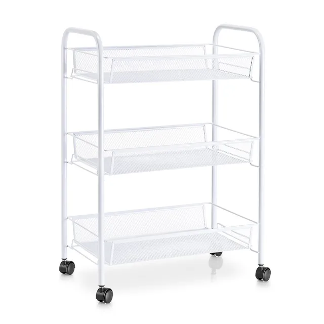 zeller-present-home-living-rollwagen-mesh-servierwagen-wei image 1
