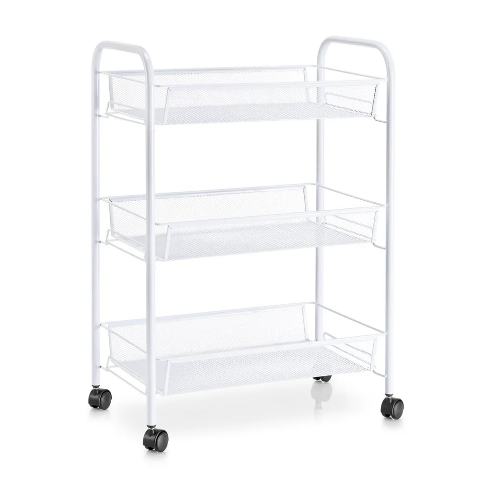 zeller-present-home-living-rollwagen-mesh-servierwagen-wei image 1
