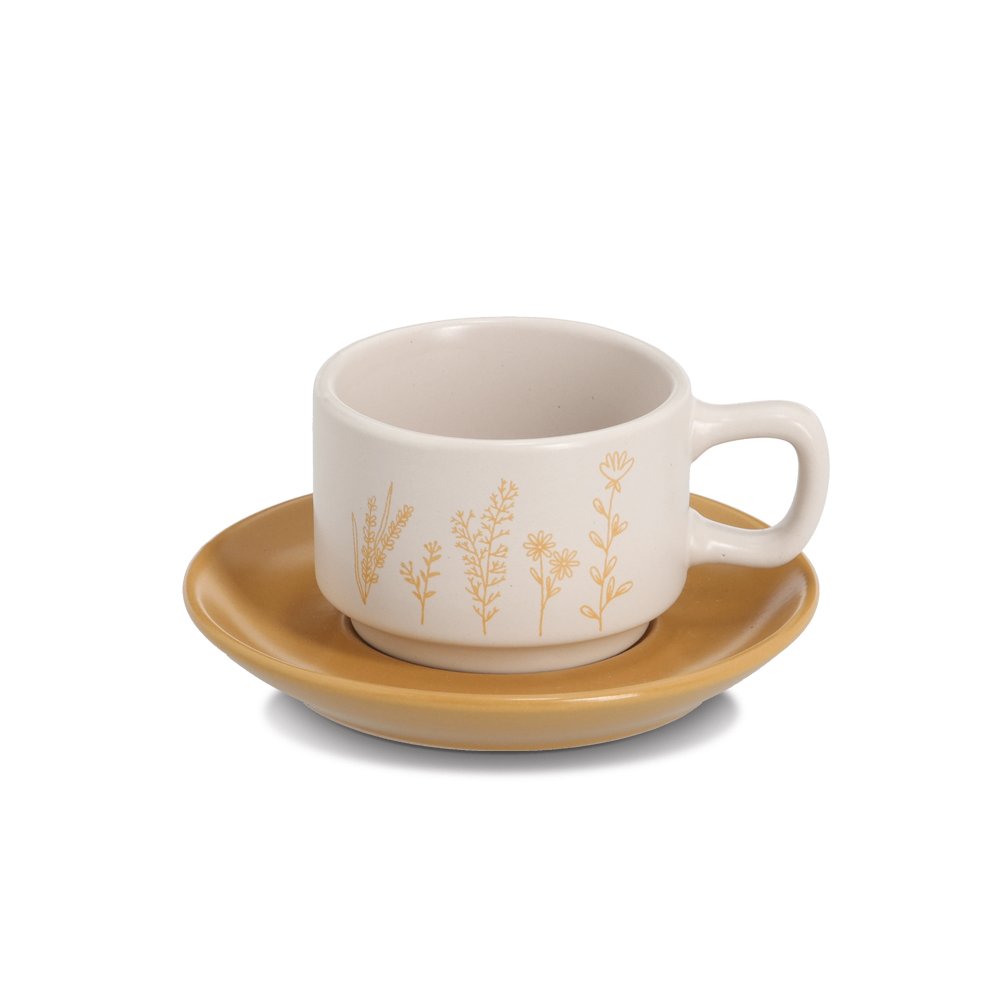 zeller-present-k-che-espresso-set-flowers-8-tlg-steingut image 2