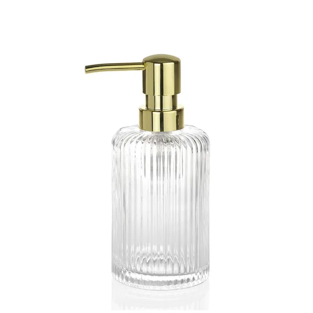 andrea-house-seifenspender-glas-gold-klassisch-bad image 1