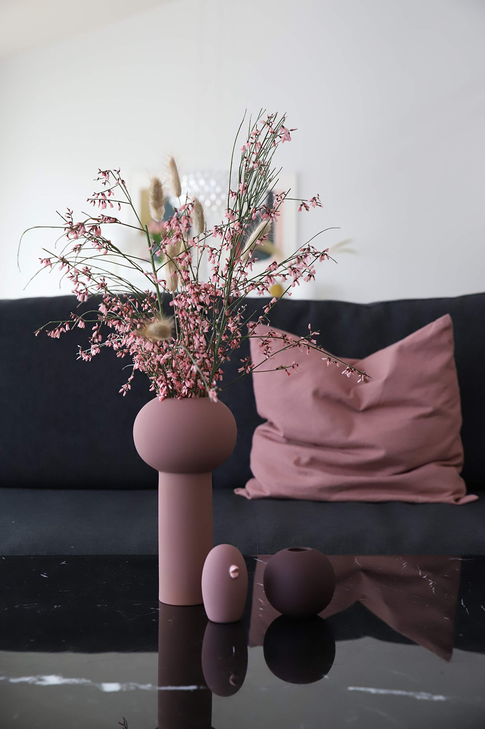 cooee-design-pillar-vase-keramikvase-cinder-rose-24-cm-matt image 2