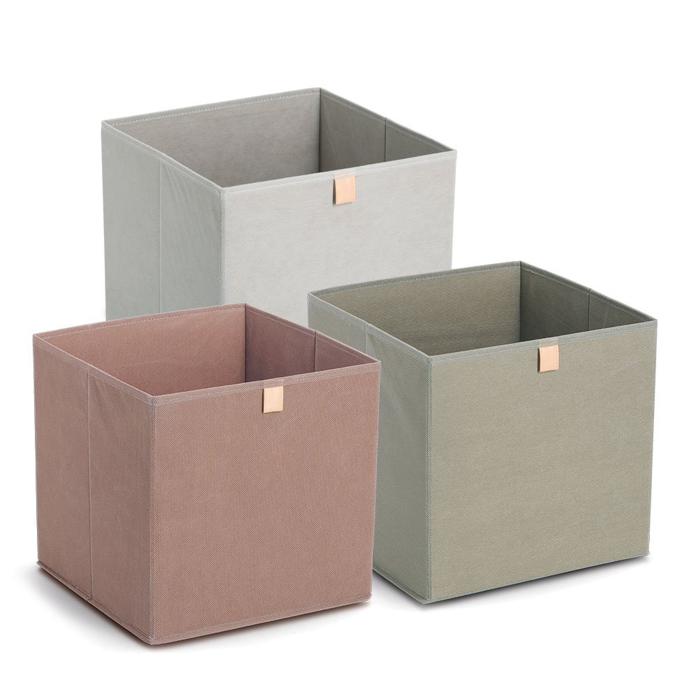 zeller-home-living-aufbewahrungsbox-vlies-khaki-faltbar image 2