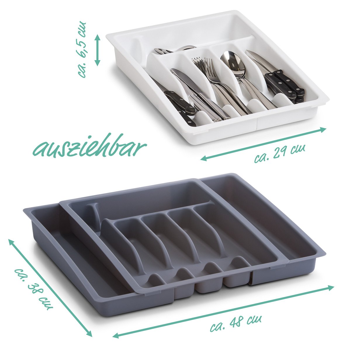 zeller-present-k-che-besteckkasten-ausziehbar-wei image 5