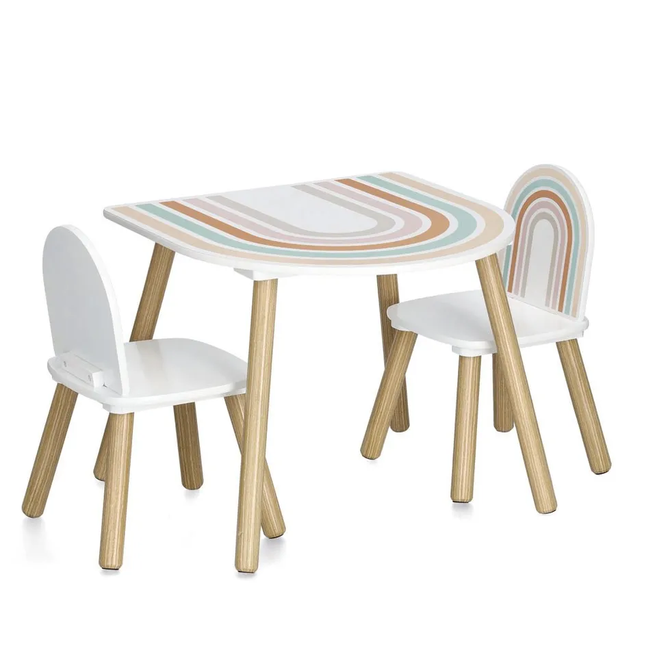zeller-present-rainbow-kinder-sitzgarnitur-3-tlg-mdf-kiefer image 1
