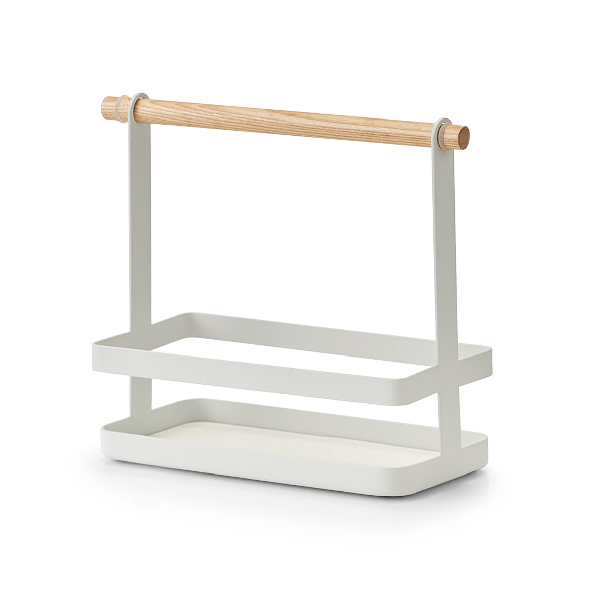 zeller-present-home-living-tragekorb-metall-bambus-wei image 1