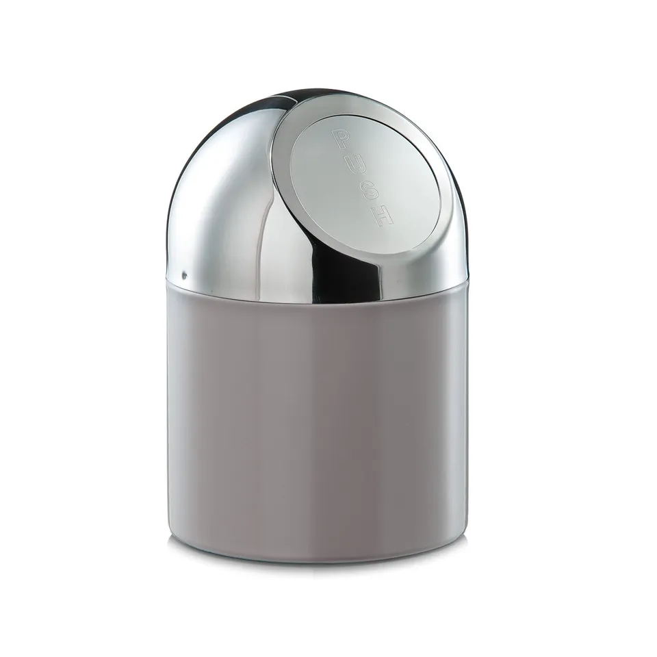 zeller-present-office-tischabfalleimer-metall-edelstahl-taupe image 1