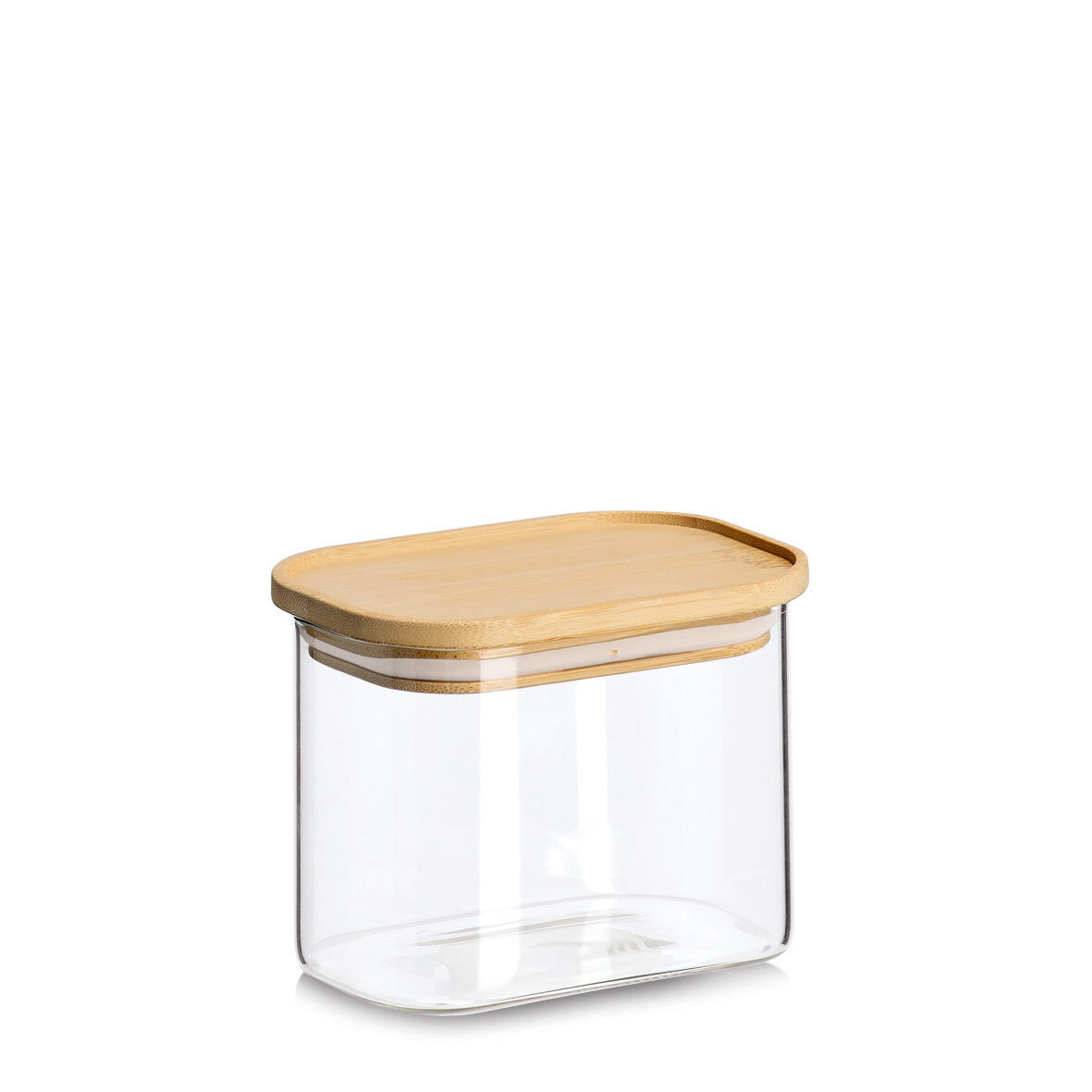 zeller-present-k-che-vorratsglas-600-ml-mit-bambusdeckel-luftdicht image 1